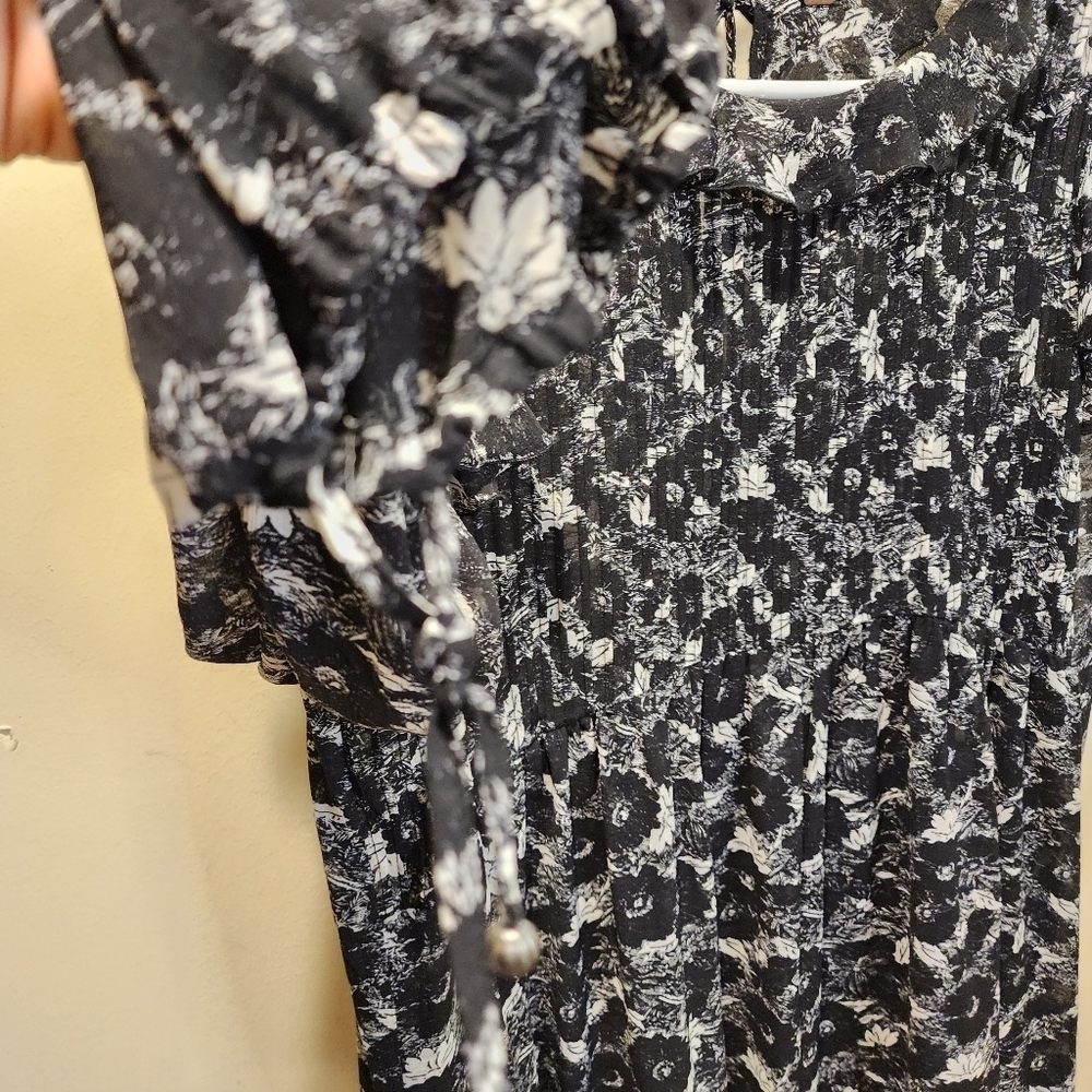 Free people floral print flare light weight mini dress fits M - Picture 6 of 15